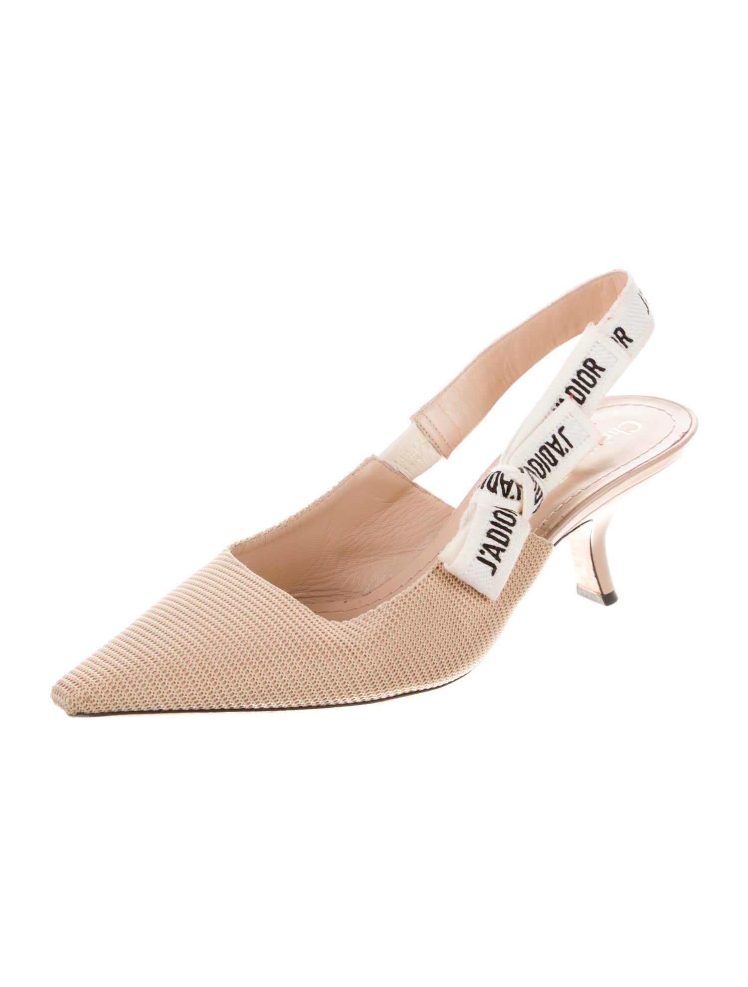 Christian Dior Bow Accents Slingback Pumps